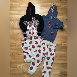 Marvel Spider-Man Bundle Boys Sweaters and Jogger 2 pc Set Size 5/6